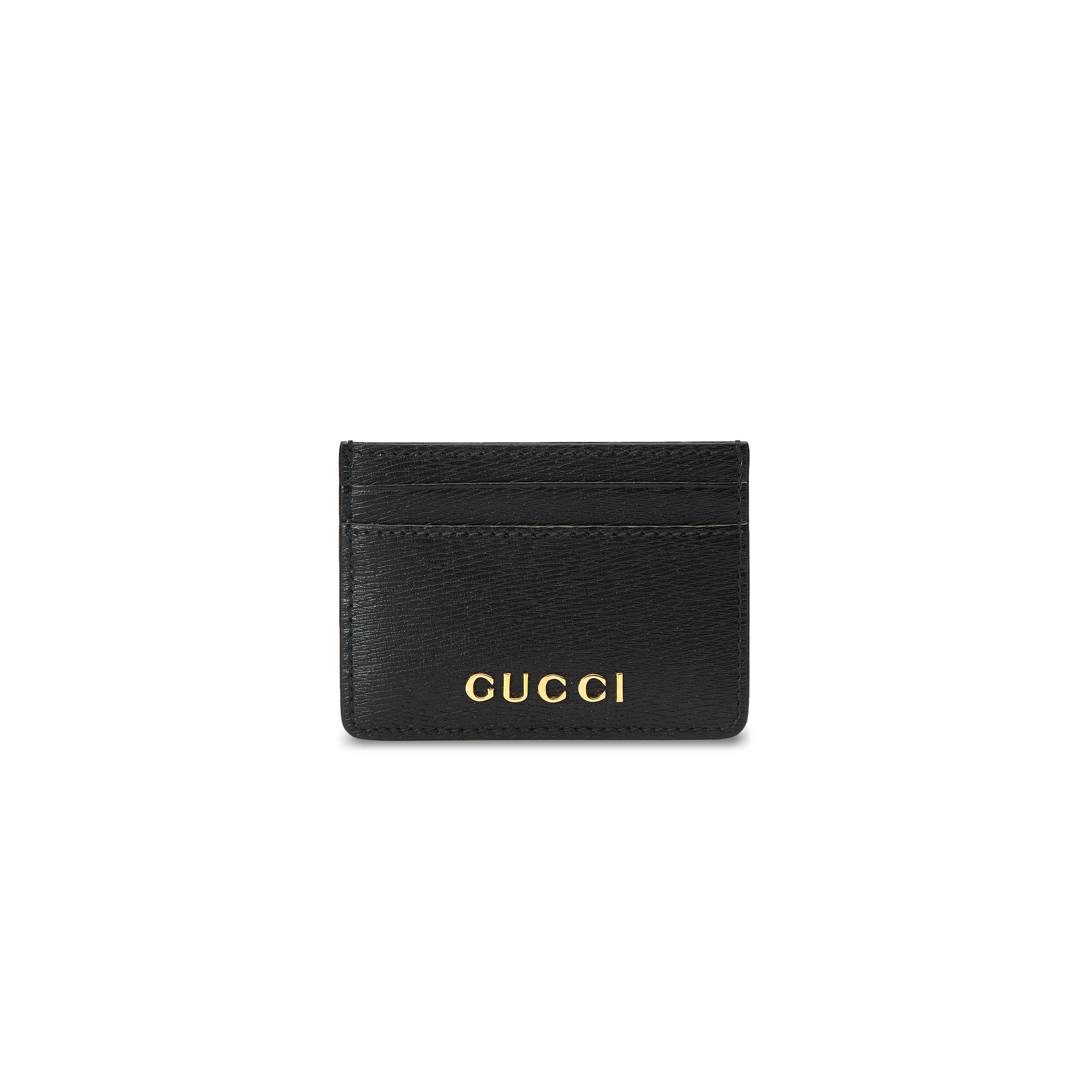 GUCCI CARD CASE WITH GUCCI SCRIPT  ‎773428 (10*7cm)
